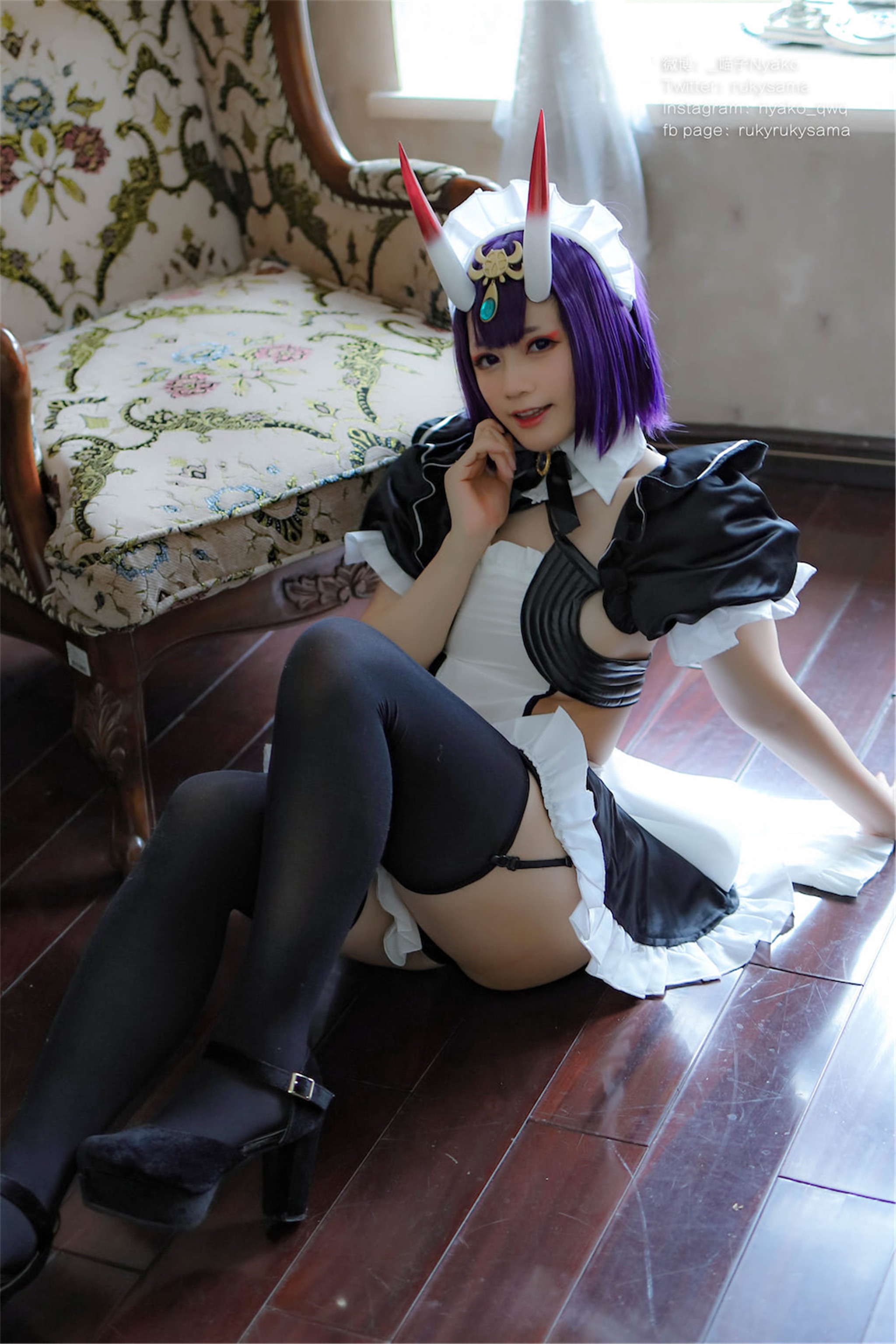 图片[1]-Nyako喵子 – NO.030 酒吞童子女仆 [42P]-XikXak
